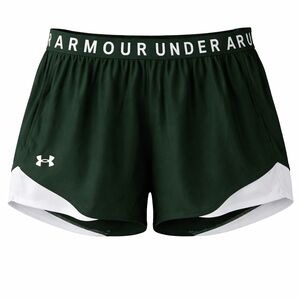 NWT Under Armour Women’s Play Up Shorts 3.0 Green White Athletic Running XL
